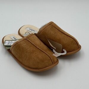 Goodfellow Alex Suede Scuff Slippers Chestnut Men's Small 7/8 NEW